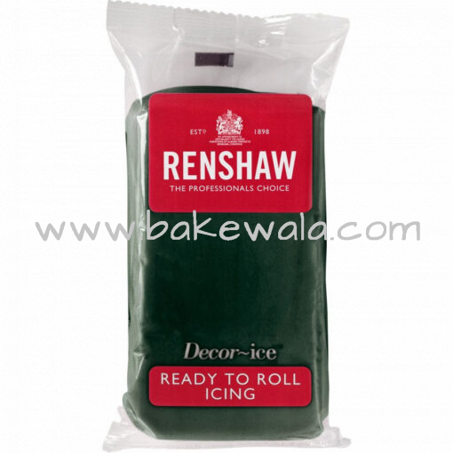 Renshaw Ready to Roll Fondant Icing - Bottle Green - 250 gms