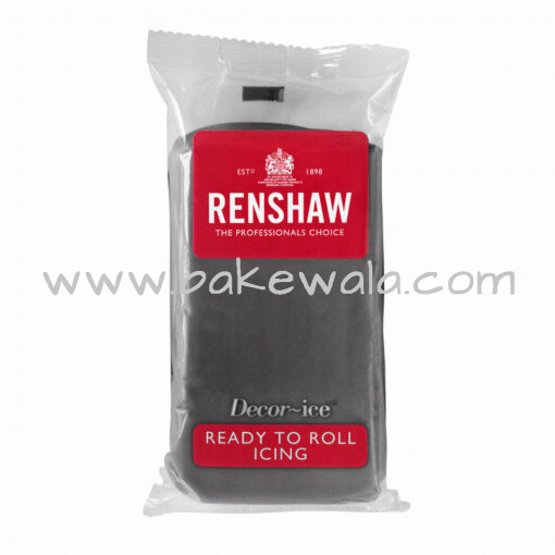 Renshaw Ready to Roll Fondant Icing - Grey - 250 gms