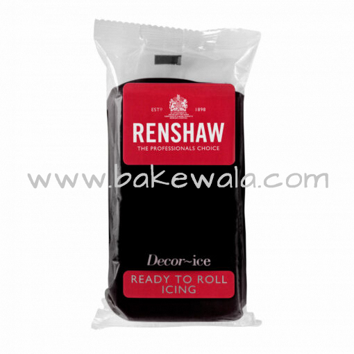 Renshaw Ready to Roll Fondant Icing - Jet Black - 250 gms