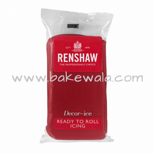 Renshaw Ready to Roll Fondant Icing - Ruby Red - 250 gms