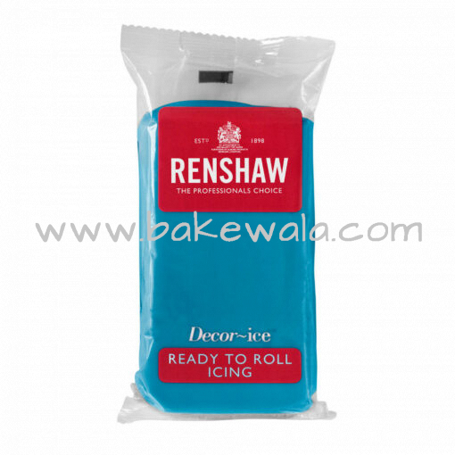 Renshaw Ready to Roll Fondant Icing - Turquoise Blue - 250 gms