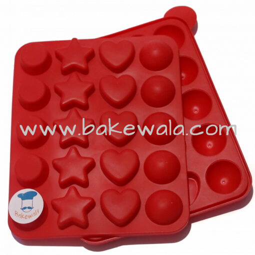 Silicon Cake Pop Mould - 20 Cake Pops - Assorted Shapes