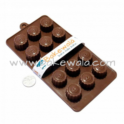 Silicon Chocolate Mould -  Circle with intricate design