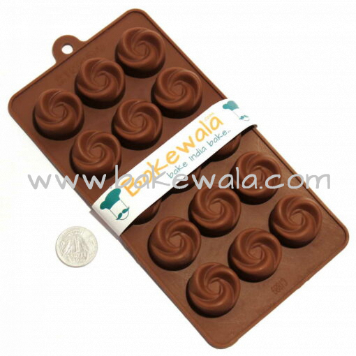 Silicon Chocolate Mould - Rose Swirl