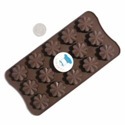 Silicone Chocolate Mould - 15 Flowers Tray