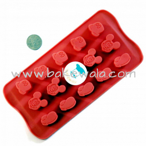 Silicone Chocolate Mould - Micky Mouse Shapes