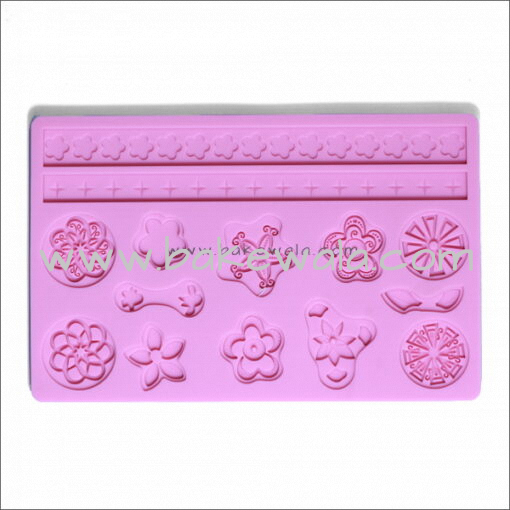 Silicone Fondant Mould - Flower Pattern