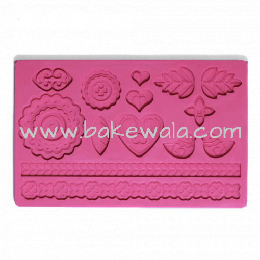 Silicone Fondant Mould - Folk