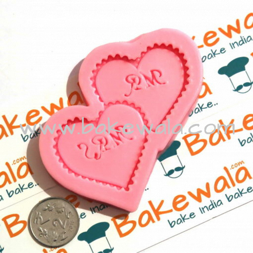 Silicone Mould - Mr and Mrs - Hearts