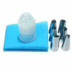 Silicone Piping Bag  and 6 Nozzles Tips