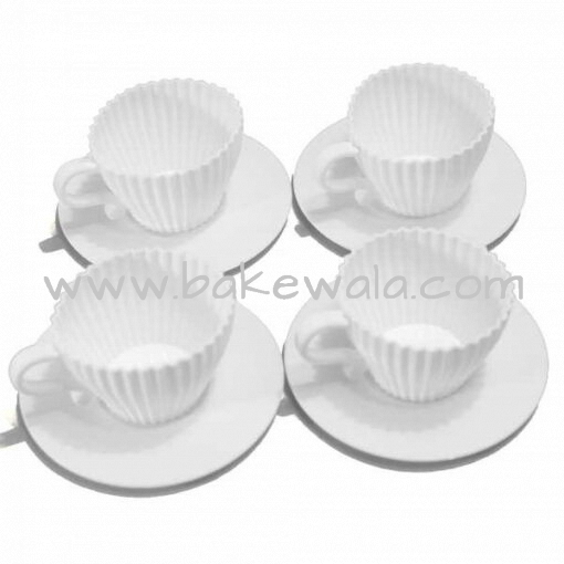 Silicone Tea Cupcake Moulds - Bake and Serve