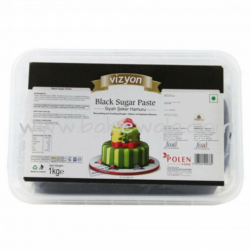 Vizyon - Black Sugar Paste or Fondant - 1 Kg