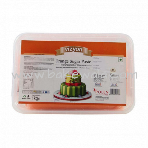 Vizyon- Orange Sugar Paste or Fondant - 1 Kg