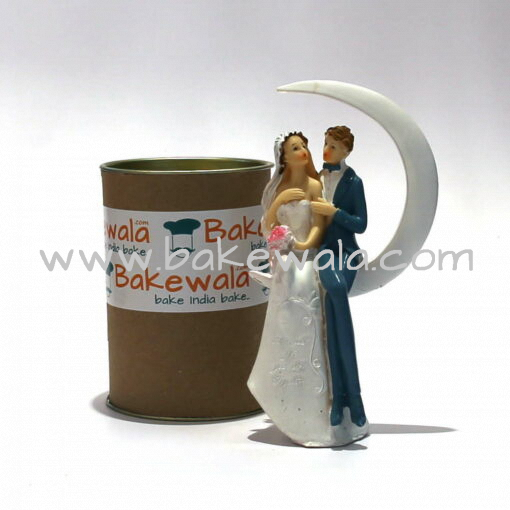 Wedding Cake Topper - Bride and Groom - 6.25 inch