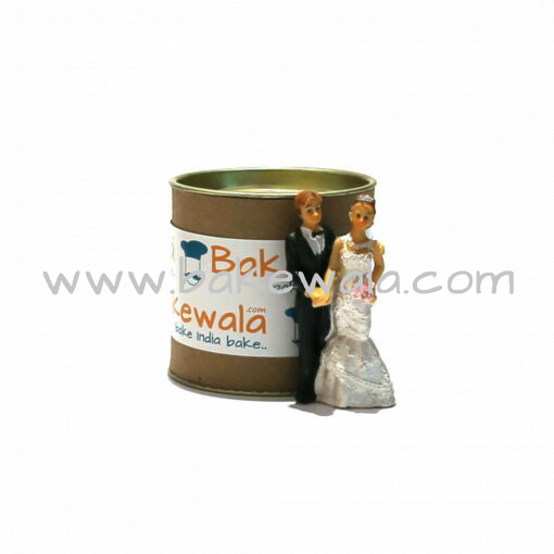 Wedding Cake Topper - Bride and Groom - 3.25 inch