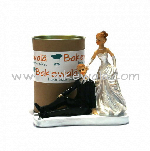 Wedding Cake Topper - Bride and Groom - 5.25 inch