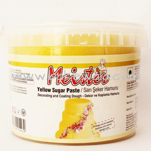 Meister Sugar Paste or Fondant - Yellow - 1kg