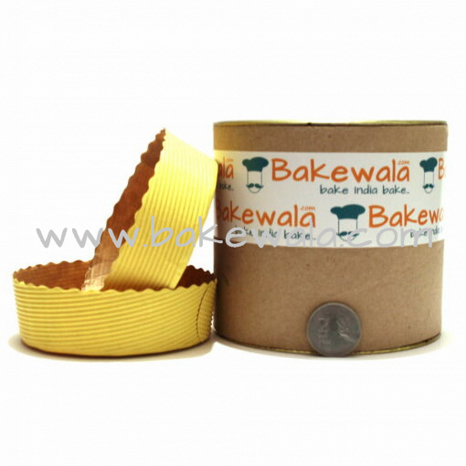 Novacart Cake Baking Paper Moulds - Pastel Yellow - 12 Pieces