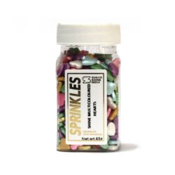 Sugar Shine - Sprinkles - Hearts Multi Coloured - 65g