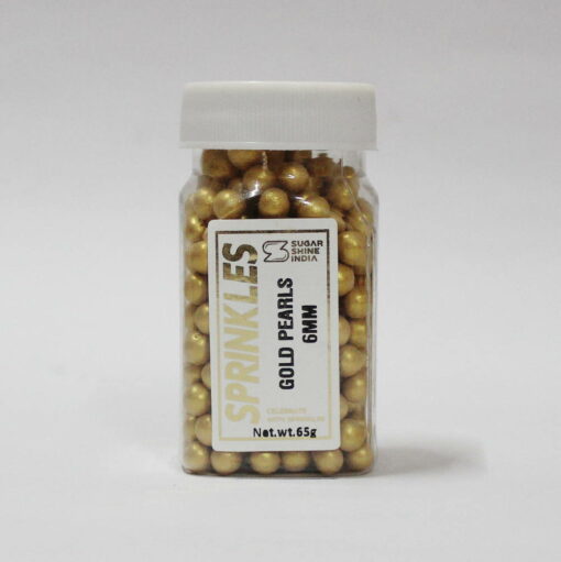 Sugar Shine - Sprinkles - Gold Pearls 6mm - 65g